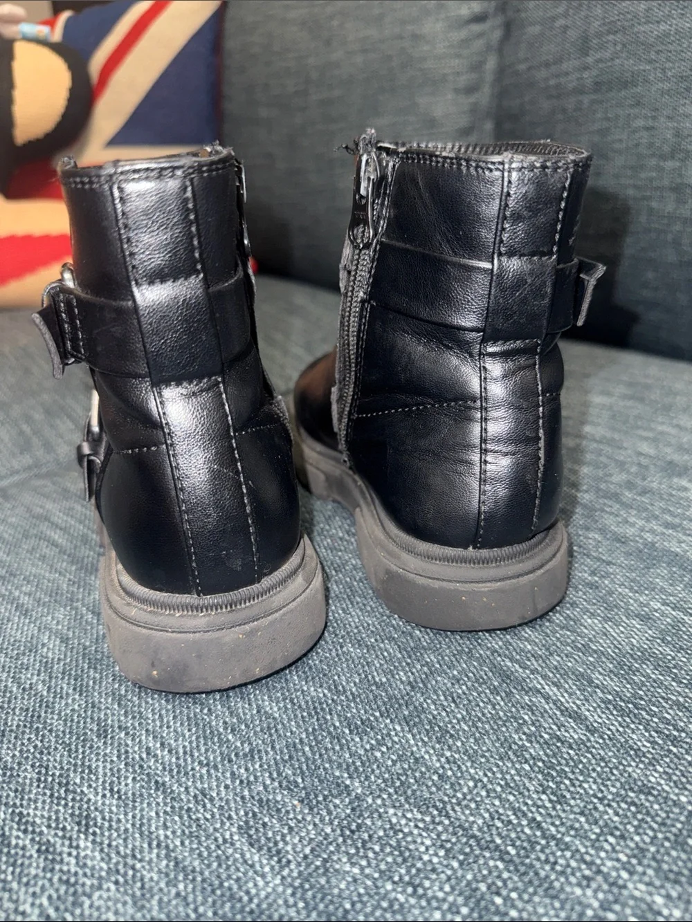 art class Black Buckle Ankle Boots